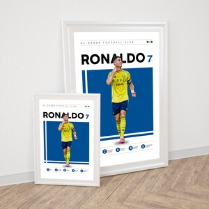 Cristiano Ronaldo Al Nassr Poster, Football Player Wall Art (Digital Download) image 3