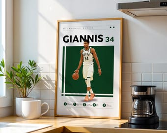 Giannis Antetokounmpo Poster: Bucks NBA Print (Digital Download)