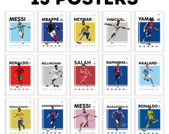 Soccer Star 15 Poster Bundle: Football Wall Art (Digital Download)