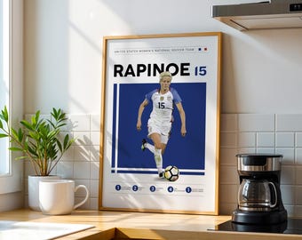 Megan Rapinoe Poster, USA football Print, Soccer Gifts, Sports Poster, Football Player Poster, Soccer Wall Art 87