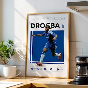 Didier Drogba Poster: Chelsea Football Print, Soccer Wall Art (Digital Download)