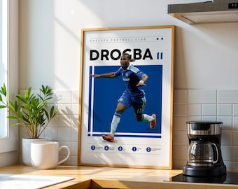 Didier Drogba Poster: Chelsea Football Print, Soccer Wall Art (Digital Download)