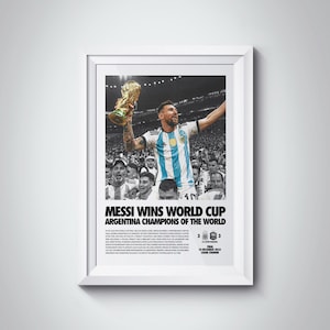 Lionel Messi Argentina World Cup Poster: Soccer Gift (Digital Download)
