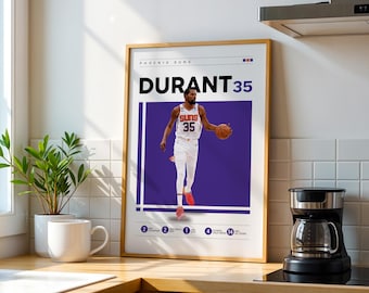 Kevin Durant Suns NBA Poster: Basketball Wall Art (Digital Download)