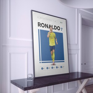 Cristiano Ronaldo Al Nassr Poster, Football Player Wall Art (Digital Download) image 4
