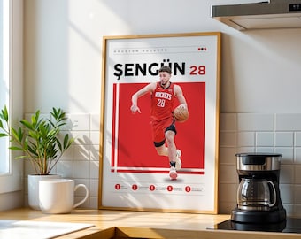 Alperen Sengun Rockets NBA Poster: Basketball Wall Art (Digital Download)