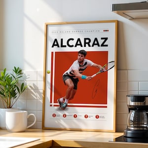 Carlos Alcaraz Poster, ATP Print, Tennis Geschenke, Sport Poster, Tennis Poster, Tennis Wand Kunst 20