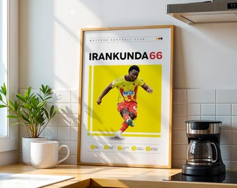 Nestory Irankunda Poster, England football Print, Soccer Gifts, Sports Poster, Football Player Poster, Soccer Wall Art 90