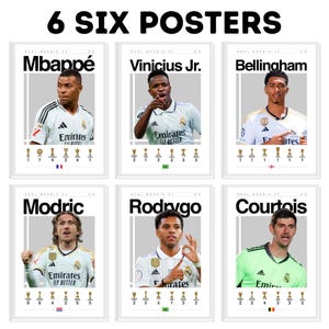 Real Madrid Soccer Player Poster Bundle (Digital Download)