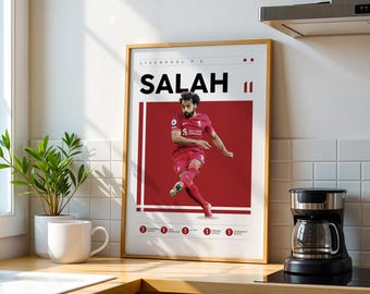 Mohamed Salah Liverpool Poster: Fußball-Wandbild (Digitaler Download)