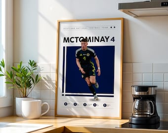 Scott McTominay Poster, Scotland football Print, Soccer Gifts, Sports Poster, Football Player Poster, Soccer Wall Art 95