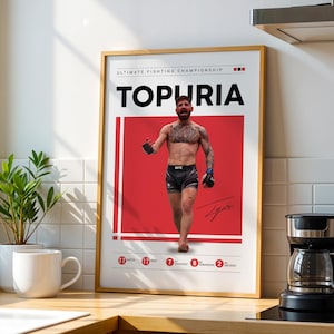 Ilia Topuria Poster, ufc Print, ufc Gifts, Sports Poster, ufc Poster, ufc Wall Art 22