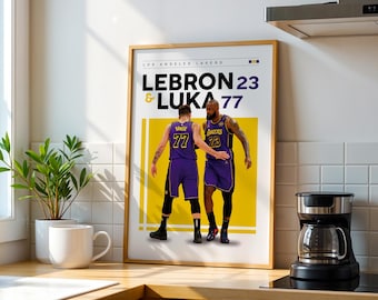 Lebron James & Luka Doncic Lakers NBA Poster (Digital Download)