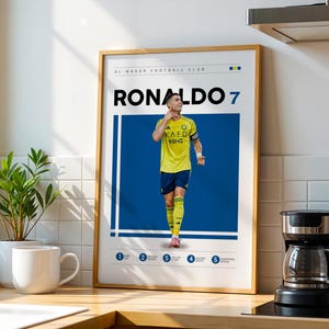 Cristiano Ronaldo Al Nassr Poster, Football Player Wall Art (Digital Download) image 1