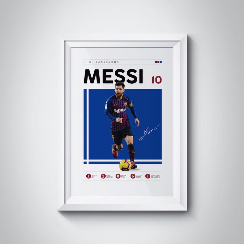 Lionel Messi 6 Poster Bundle: Soccer Wall Art Prints (digital Download ...