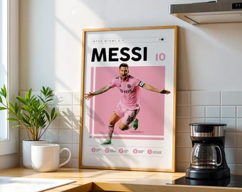 Lionel Messi Inter Miami Poster: Soccer Fan Gift (Digital Download)