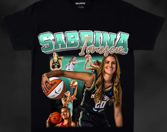 Sabrina Ionescu PNG High Quality | New York Liberty | Basketball Vintage Graphic Tee | Digital Download | WNBA Clipart