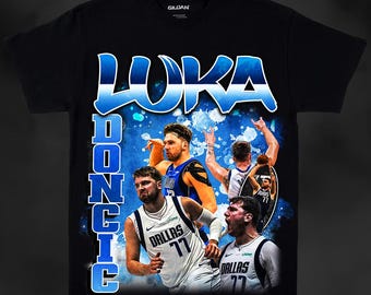 Luka Doncic PNG High Quality | Dallas Mavericks | Basketball Vintage Graphic Tee | Digital Download | NBA Clipart