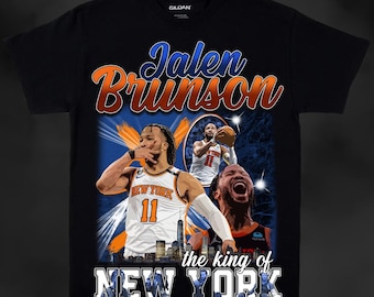 Jalen Brunson PNG High Quality | New York Knicks | Basketball Vintage Graphic Tee | Digital Download | NBA Clipart
