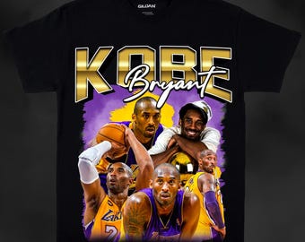 Kobe Bryant T Shirt Design PNG, High-quality NBA Clipart for Los Angeles Lakers Fans, Digital Download