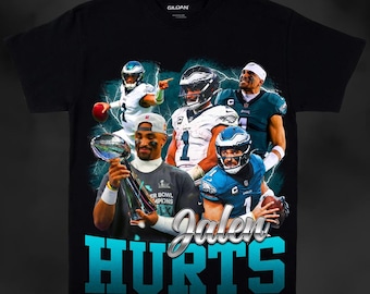 Jalen Hurts PNG T Shirt Design | Philadelphia Eagles | NFL Vintage Graphic Tee Design | Digital Download