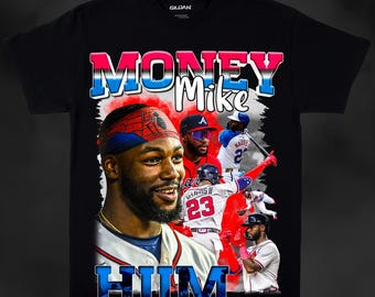 Michael Harris II PNG High Quality | Atlanta Braves | Baseball Vintage Graphic Tee | Digital Download | MLB Clipart