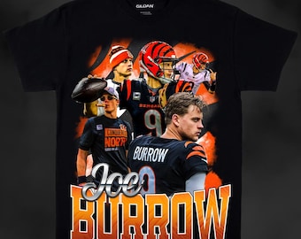 Joe Burrow PNG T Shirt Design | Cincinnati Bengals | NFL Vintage Graphic Tee Design | Digital Download