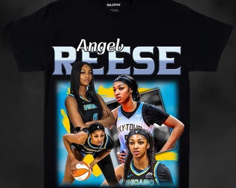 Angel Reese png hoge kwaliteit | Chicago Sky | Vintage basketbalshirt met graphic | Digitale download | WNBA-clipart