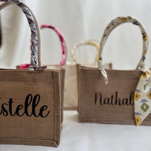 Personalized mini jute bag