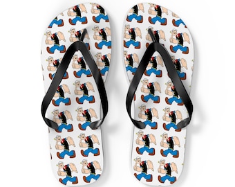 Popeye Cartoon flip flops