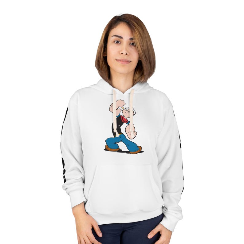 Sweat à Capuche Popeye Pour Garçon, Taille M, Noir, Imprimé Graphique, état Très Bon