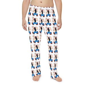 Popeye Men's Pajama Pants, Cartoon Sleepwear, Novelty Lounge Bottoms, Fun Character PJ Trousers, Comfy Nightwear