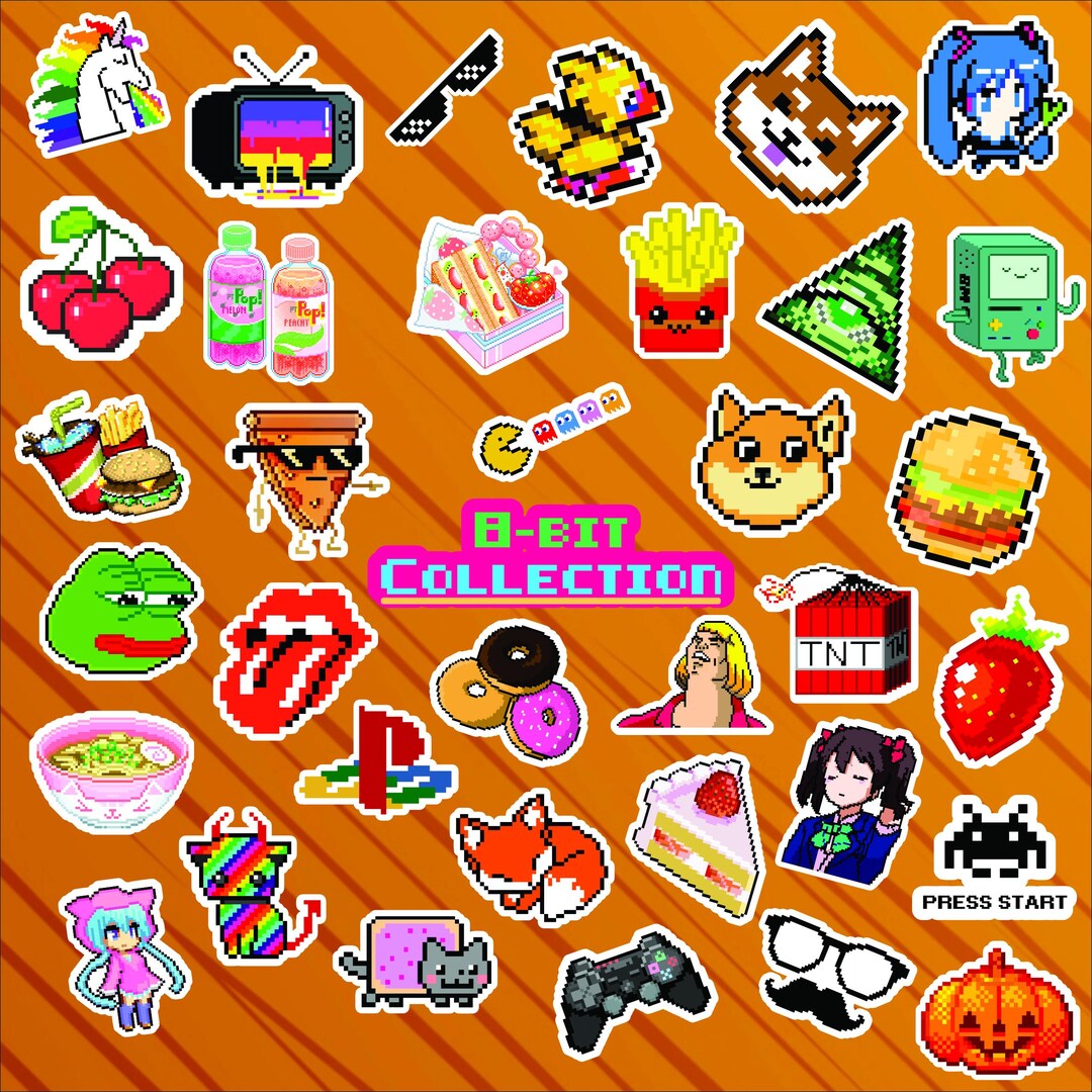 Stickers - 8-bits Collection - Etsy