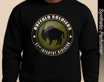 Buffalo Soldiers 92nd Infantry Sweatshirt | WWII Heritage Badge | Black Military History | African American Veteran Pride