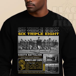 6888th Graphic Art | Black Women Military History | Unsung Heroes | Six Triple Eight Legacy | Trailblazing WWII Women | Charity Adams
