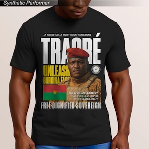 Pan African Revolution Shirt, Captain Ibrahim Traoré, Burkina Faso Black Power Art