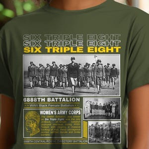 Unsung Heroes WWII Design | 6888th Battalion | Six Triple Eight Empowerment Graphic | Trailblazing Military History | Black Women Leaders