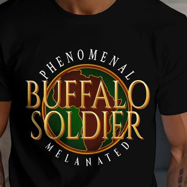 Buffalo Soldiers African American Women V-Neck T-Shirt Military Urban Retro Style DT05 main image 1