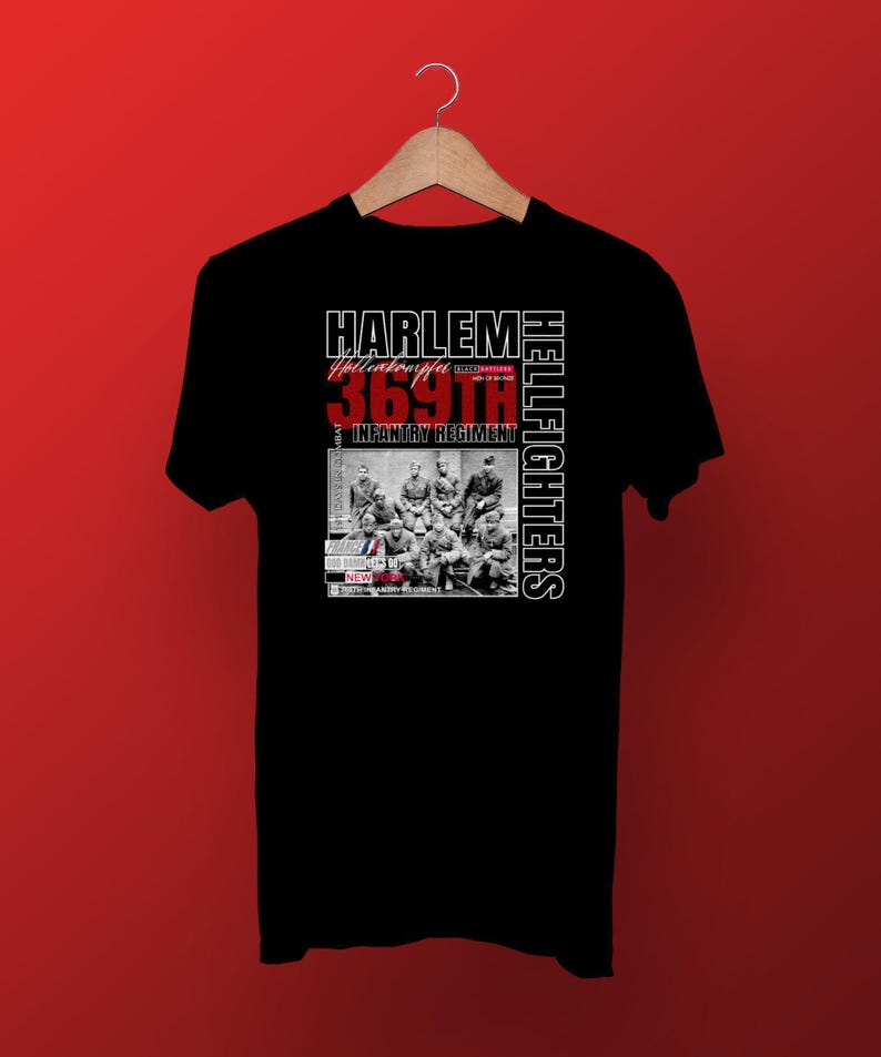 Harlem Hellfighters Shirt, Army Veteran Gifts, 369th Infantry Black Military History immagine 5