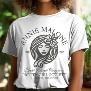 Black Hair Movement Shirt: Annie Malone Tribute (Unisex Tee) White