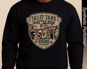761st Tank Battalion Vintage Dog Company WWII Heroes, African American Military History, Black Sweatshirt