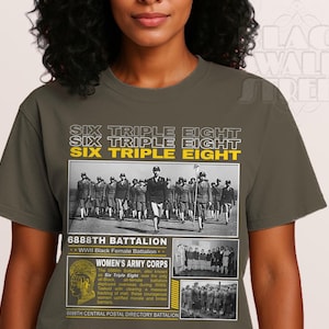 6888th Battalion Art | Six Triple Eight WWII Tribute | Unsung Heroes | Trailblazing Women | Empowerment Legacy | Black Military History