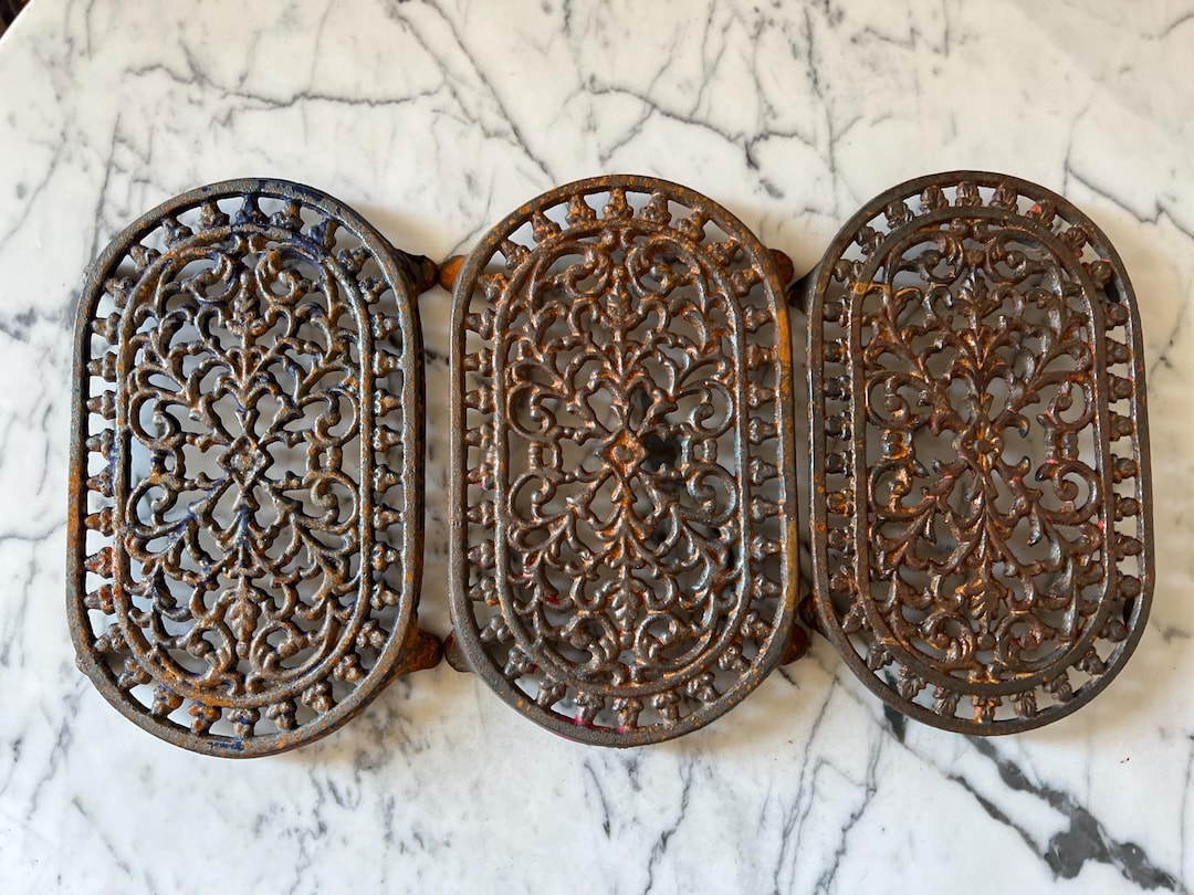 French Vintage Cast Iron Trivets Etsy