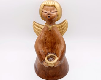 Vintage Thun Bolzano Ceramic Angel Candle Holder - 7.5"