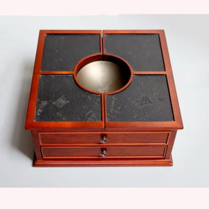BOMBAY COMPANY Valet Schmuckschatulle aus Holz mit Kleingeldhalter & Schlüsselhalter