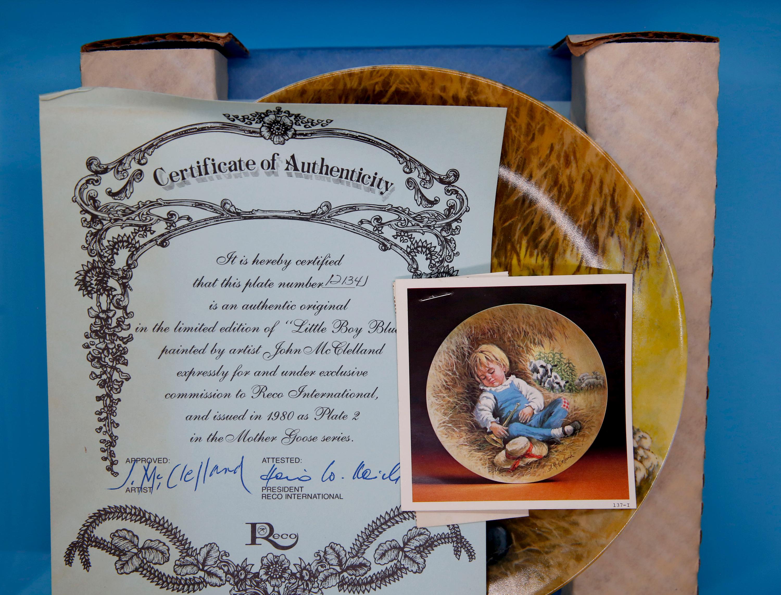 Set of 3 Vintage Plates in the Mother Goose Series by John