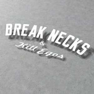 Adesivo per lunotto posteriore Break Necks & Kill Egos XL. Adesivo per auto JDM giapponese, adesivo JDM.