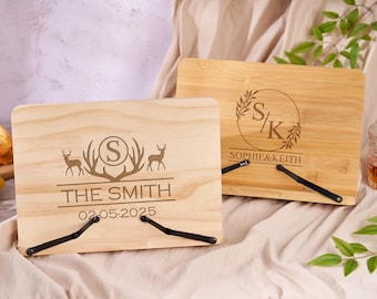 Custom Cookbook Stand,Cook Book Holder,Kitchen Tablet Stand,Personalized Recipe Stand,Wooden Cookbook Stand,Ipad Stand Wood,Restaurant Decor