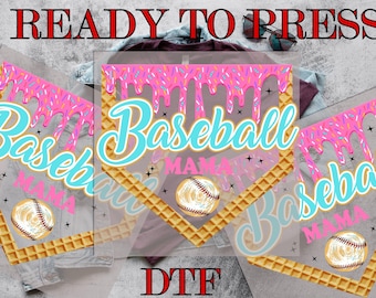Baseball Mama Drip DTF Transfer, Baseball Mama DTF, Pink Baseball Mama Drip, Baseball Drip, Direct to Film, Ready To Press, DTF Prints