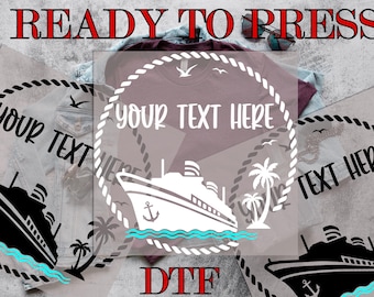 Custom Cruise DTF Transfer, Your Text Custom Personalized Cruise Crew Squad Birthday DTF, Direct to Film, Ready To Press, DTF Prints